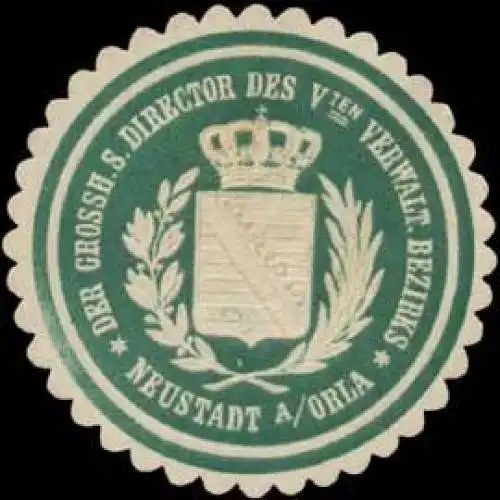 Der Gr. S. Director des Vten Verwaltungsbezirks Neustadt/Orla