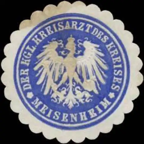 Der Kgl. Kreisarzt des Kreises Meisenheim