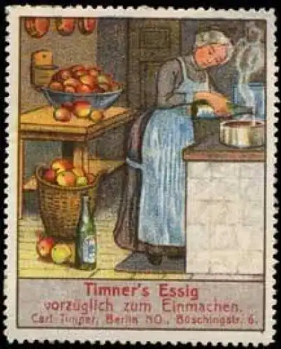 GroÃmutter kocht mit Timners Essig