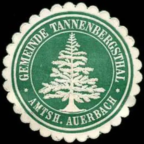 Gemeinde Tannenbergsthal - Amtshauptmannschaft Auerbach