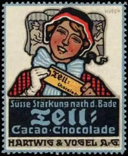 Stärkung nach dem Bade Tell Schokolade