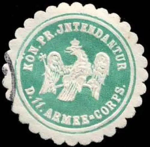 KÃ¶n. Pr. Intendantur des 11. Armee-Corps