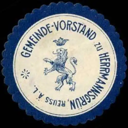 Gemeinde-Vorstand zu HerrmannsgrÃ¼n Reuss. Ã¤.L