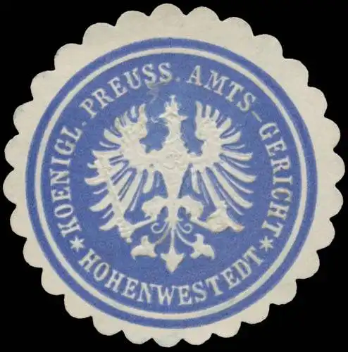 K.Pr. Amts-Gericht Hohenwestedt