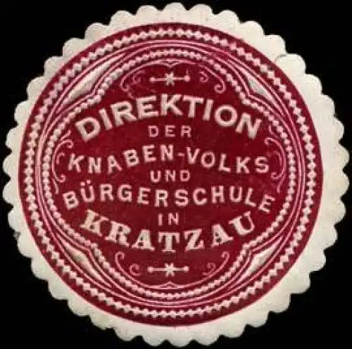 Direktion der Knaben-Volks- und BÃ¼rgerschule in Kratzau