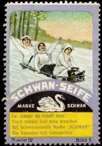 Schlitten-Fahrt mit Schwan-Seife