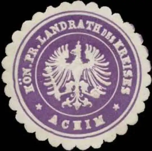 K.Pr. Landrath des Kreises Achim