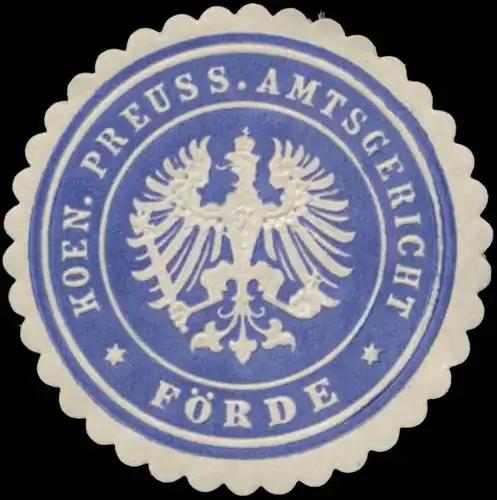 K.Pr. Amtsgericht FÃ¶rde