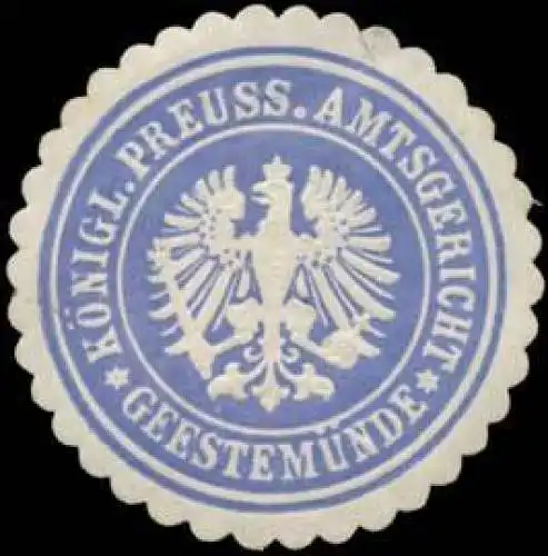 K.Pr. Amtsgericht GeestemÃ¼nde