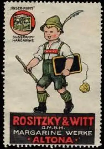 Schuljunge - Unser Ruhm SÃ¼ssrahm-Margarine
