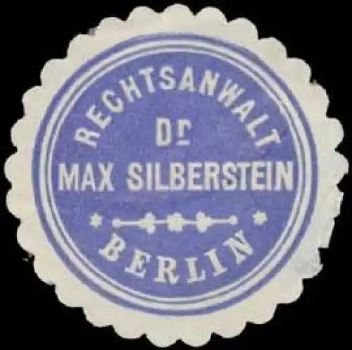 Rechtsanwalt Dr. Max Silberstein