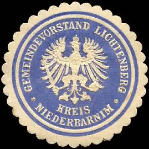 Gemeindevorstand Lichtenberg - Kreis Niederbarnim