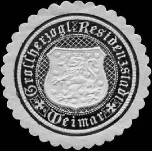 Grossherzogl. Residenzstadt Weimar