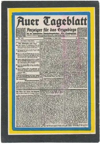 Auer Tageblatt und Anzeiger für das Erzgebirge