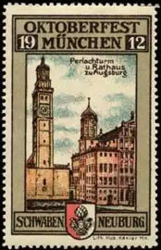 Perlachturm und Rathaus zu Augsburg