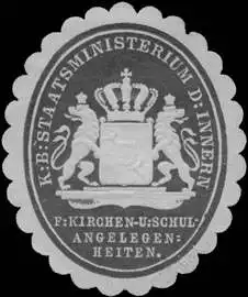 K.Bayer. Staatsministerium des Innern für Kirchen- und Schulangelegenheiten