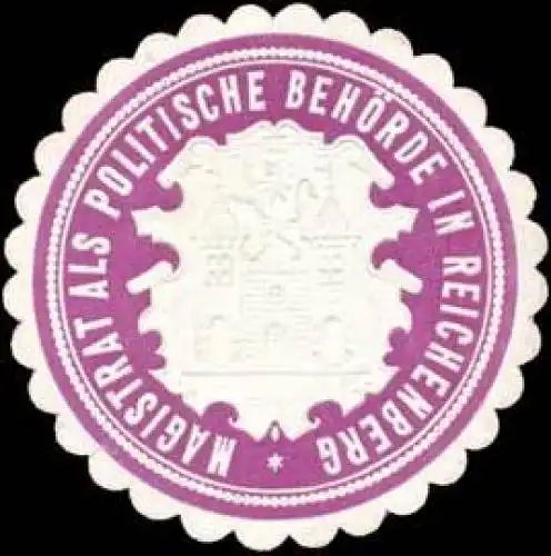 Magistrat in Reichenberg als politische BehÃ¶rde