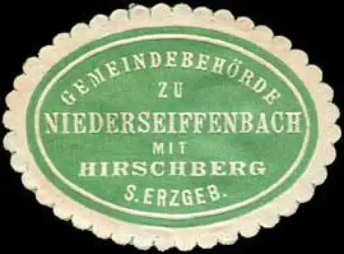 GemeindebehÃ¶rde zu Niederseiffenbach mit Hirschberg S. Erzgebirge