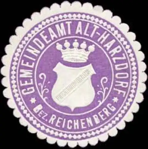 Gemeindeamt Alt-Harzdorf Bezirk Reichenberg