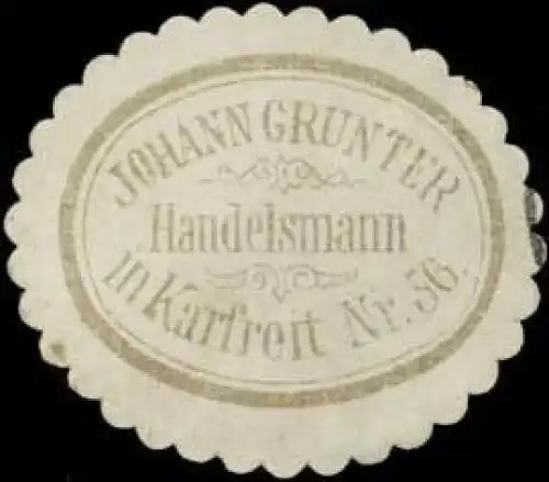 Handelsmann Johann Grunter