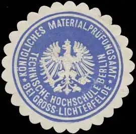 TU Berlin K. MaterialprÃ¼fungsamt bei Gross-Lichterfelde