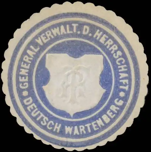 General Verwaltung der Herrschaft Deutsch Wartenberg