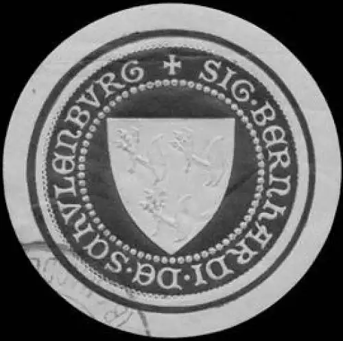Sigel Bernhardi de Schulenburg