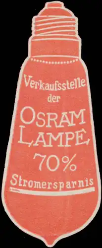 Verkaufsstelle der Osram Lampe