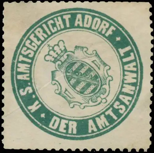 Der Amtsanwalt K.S. Amtsgericht Adorf