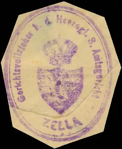 Gerichtsvollzieher b.d. Herzogl. Amtsgericht Zella