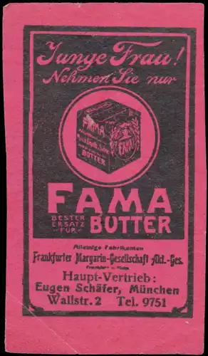 Junge Frau! Nehmen Sie nur Fama