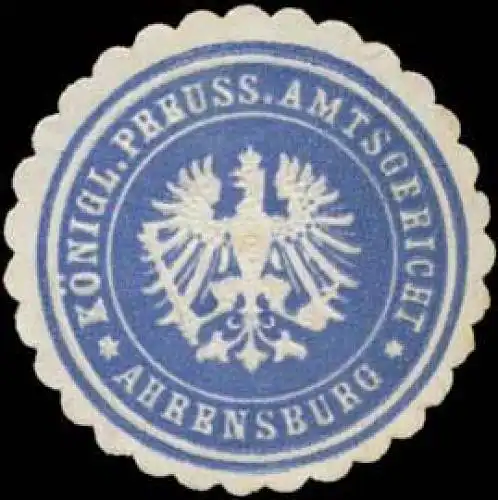 KÃ¶nigl. Preuss. Amtsgericht Ahrensburg