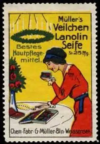 Veilchen Lanolin Seife zu Weihnachten
