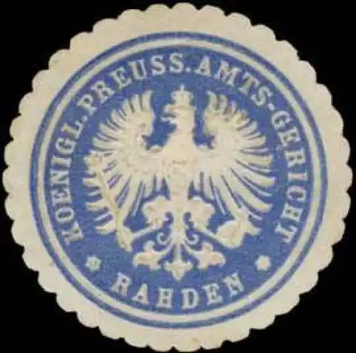 K.Pr. Amts-Gericht Rahden
