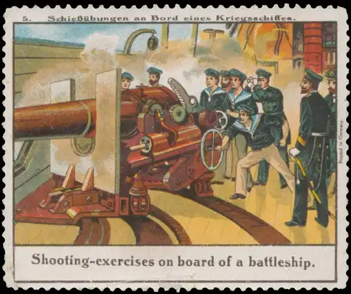 SchieÃÃ¼bungen an Bord eines Kriegsschiffes