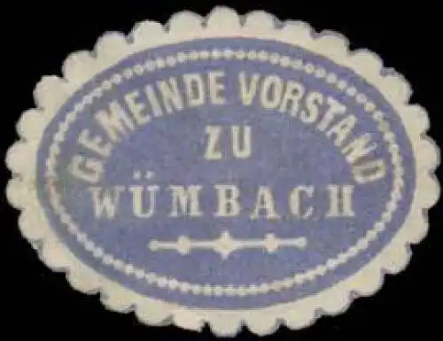 Gemeinde Vorstand zu WÃ¼mbach