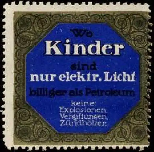 Wo Kinder sind nur elektrisches Licht