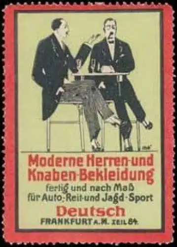 Moderne Herren- und Knaben-Bekleidung