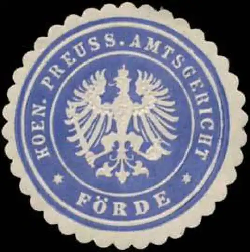 K.Pr. Amtsgericht FÃ¶rde