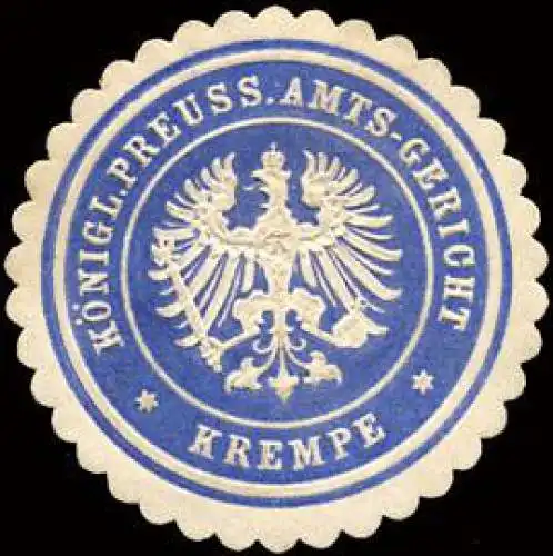 Königlich Preussische Amtsgericht - Krempe
