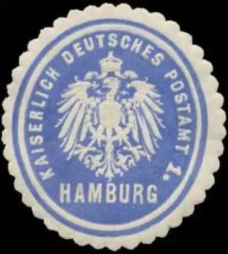 K. Deutsches Postamt 1 Hamburg