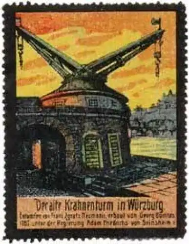 Der alte Krahnenturm in WÃ¼rzburg