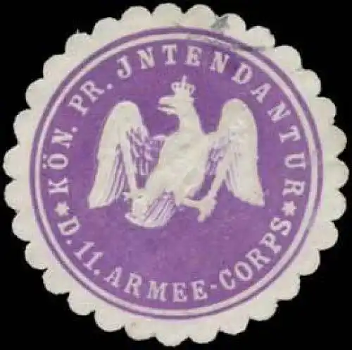 KÃ¶n. Pr. Intendantur des 11. Armee-Corps