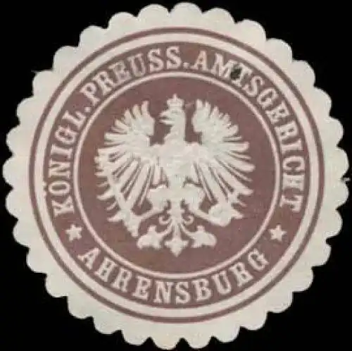 KÃ¶nigl. Preuss. Amtsgericht Ahrensburg