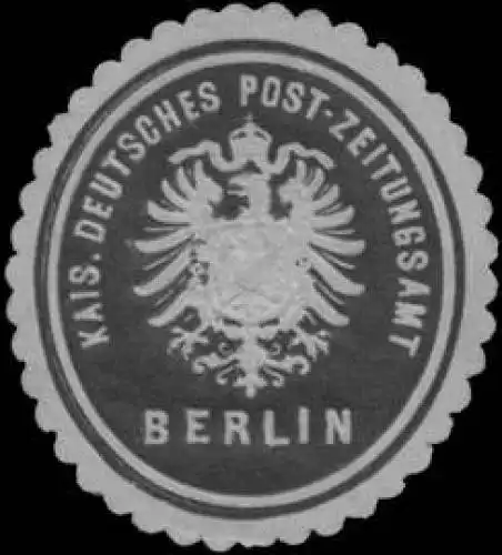 K. Deutsches Post-Zeitungsamt Berlin