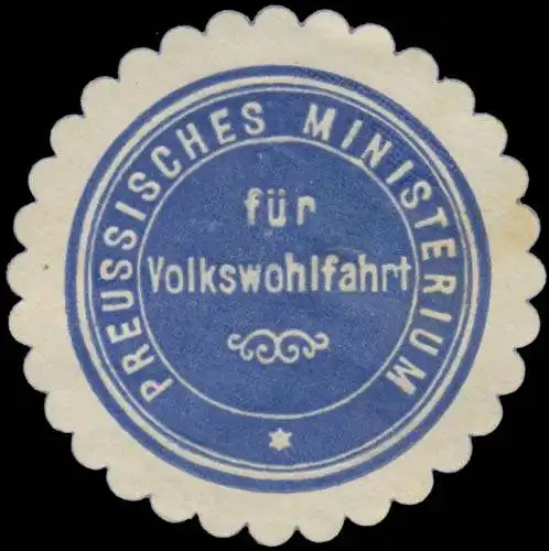Pr. Ministerium für Volkswohlfahrt