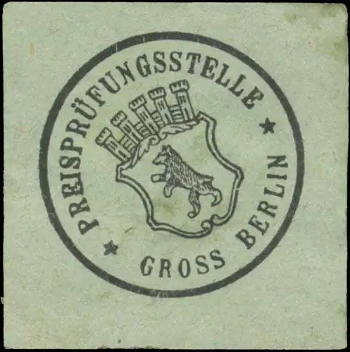 Preisprüfungsstelle Gross Berlin