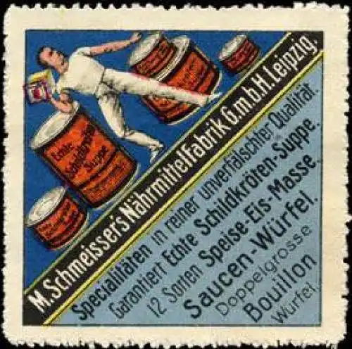 Echte Schildkröten-Suppe. Boullion Spezialitäten