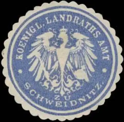 K. Landraths Amt zu Schweidnitz/Schlesien