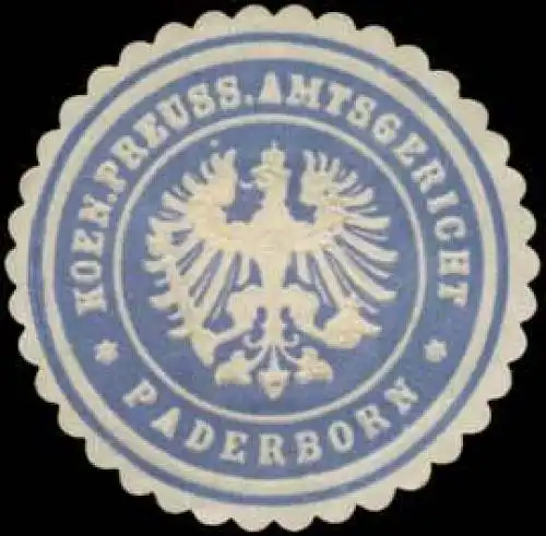 Koen. Preuss. Amtsgericht Paderborn